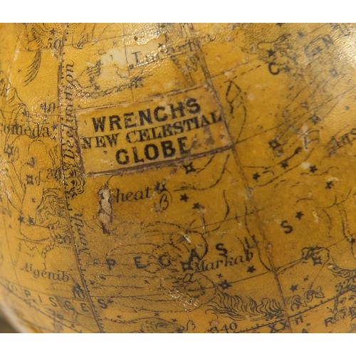 5 - Wrench's of London, matched pair of 19th century celestial and terrestrial desk globes, each with br... 