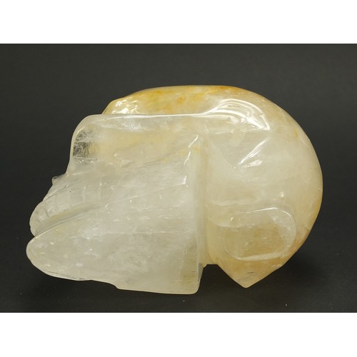 2005 - Rock crystal human skull, 14cm in length