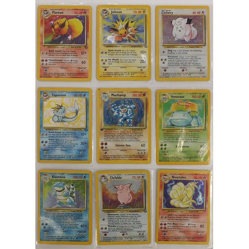 1886 - Pokemon collectables including original base set holographic cards, 1st Edition Machamp and other ra... 