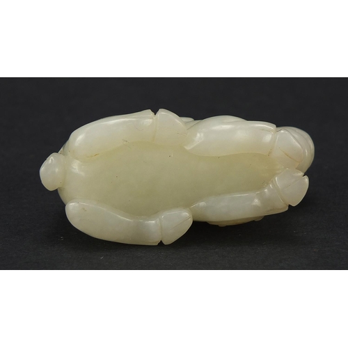 803 - Chinese white jade carving of a ram, 5.5cm in length