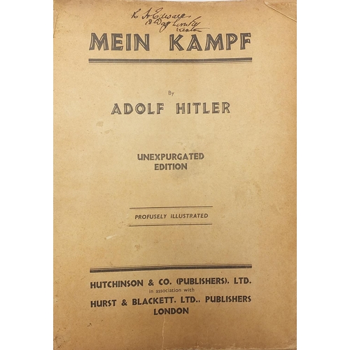 2806 - Mein Kampf by Adolf Hitler, unexpurgated edition arranged in a binder