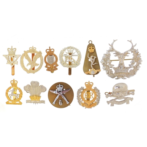 3468 - Eleven British military Staybright cap badges including  Ghurkhas