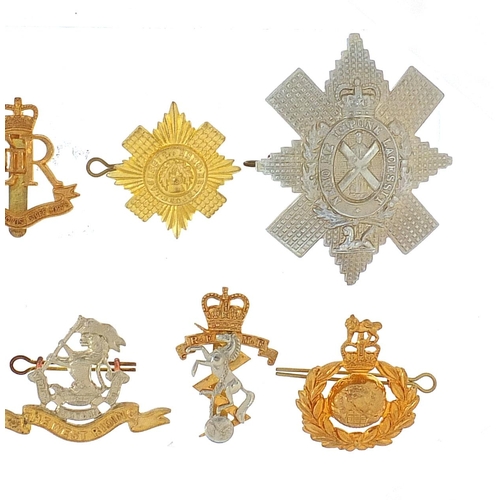 3469 - Twelve British military Staybright cap badges including military Provost Staff Corps and Sutherland ... 