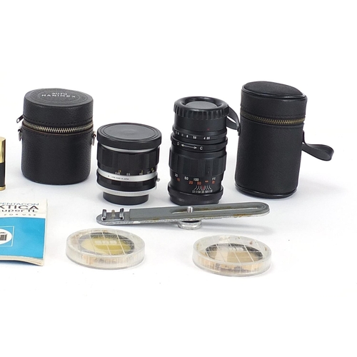 2800 - Praktica Super TL camera with lenses, accessories and fitted case