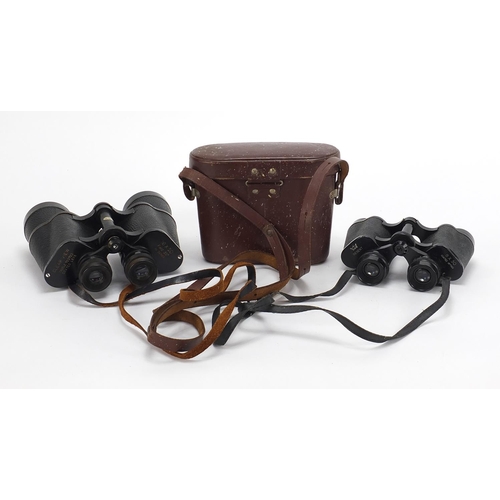 2434 - Two pairs of vintage binoculars comprising Clear View 16 x 50 and Regent 8 x 30 with case