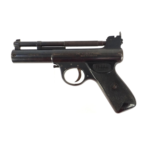 3529 - Vintage Webley & Scott mark I over lever .177 cal air pistol, 19cm in length