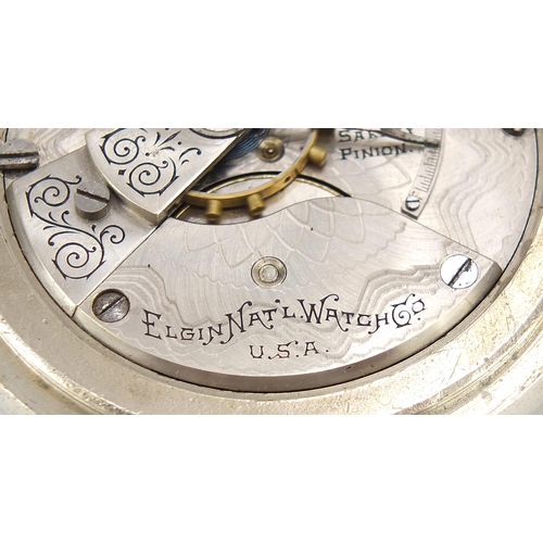 264 - Elgin, vintage gentlemen's open face pocket watch with subsidiary dial, the movement numbered 899548... 