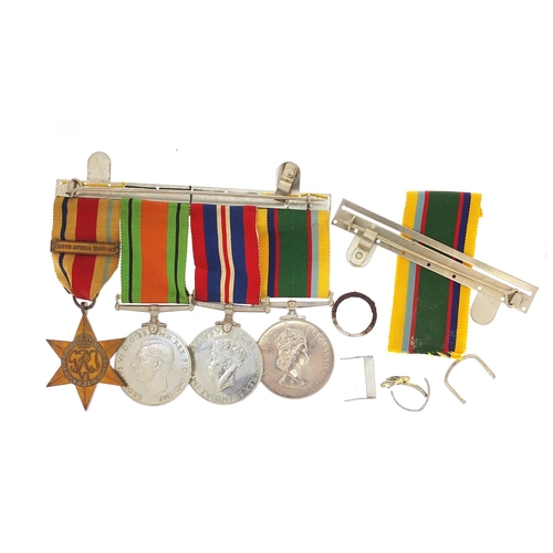 3455 - British military World War II four medal group including Elizabeth II Cadet Forces medal awarded to ... 