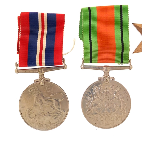 3456A - Five British military World War II medals including three stars