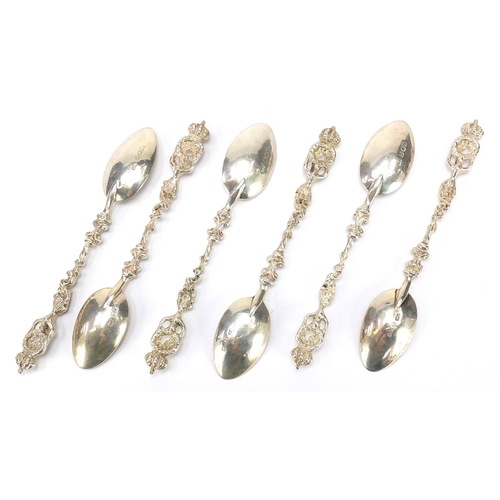 783 - Maurice Freeman, set of six Edwardian silver apostle spoons, London 1908, 13.5cm in length, 156.8g