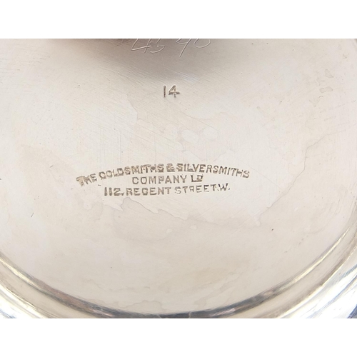 1464 - Goldsmiths & Silversmiths Co Ltd, silver twin handled sugar bowl and milk jug, Birmingham, 1939-40, ... 