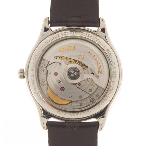 292 - Zenith, gentlemen's automatic 680 wristwatch housed in a Gold Arts box, with date aperture numbered ... 