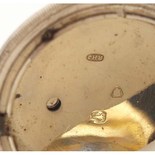 328 - Victorian gentlemen's silver full hunter pocket watch, the fusee movement numbered 34863, London 186... 