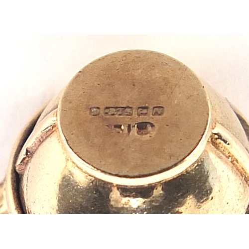 608 - 9ct gold Jersey cream can charm with detachable lid, 1.5cm high, 4.0g