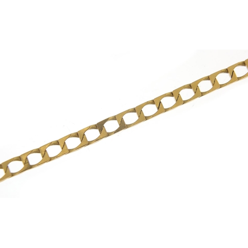 182 - 9ct gold curb link necklace, 44cm in length, 13.3g