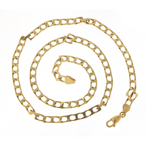 182 - 9ct gold curb link necklace, 44cm in length, 13.3g