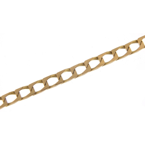 203 - 9ct gold curb link necklace, 44cm in length, 13.2g