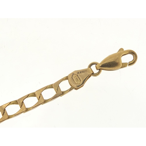 203 - 9ct gold curb link necklace, 44cm in length, 13.2g