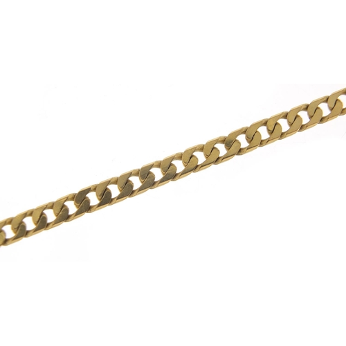 396 - 9ct gold curb link necklace, 54cm in length, 15.7g