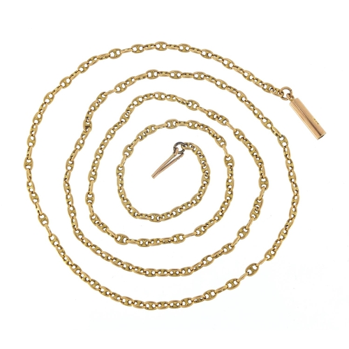 234 - 9ct gold gucci link necklace, 60cm in length, 11.9g