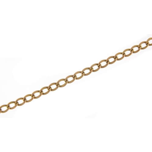 365 - 9ct gold curb link necklace, 58cm in length, 8.7g