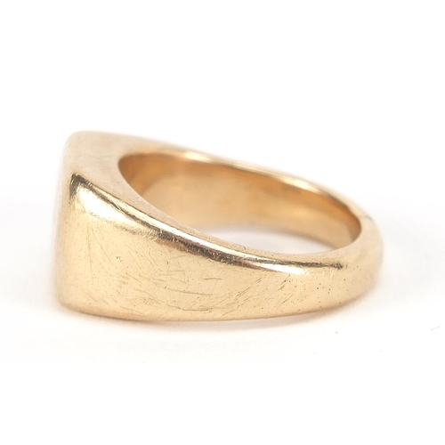 75 - 15ct gold signet ring, size K, 12.0g