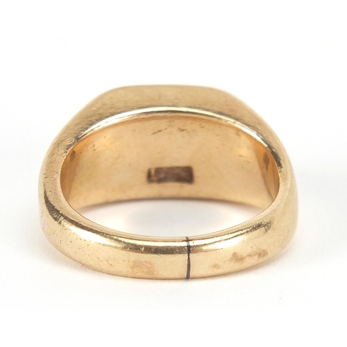 75 - 15ct gold signet ring, size K, 12.0g