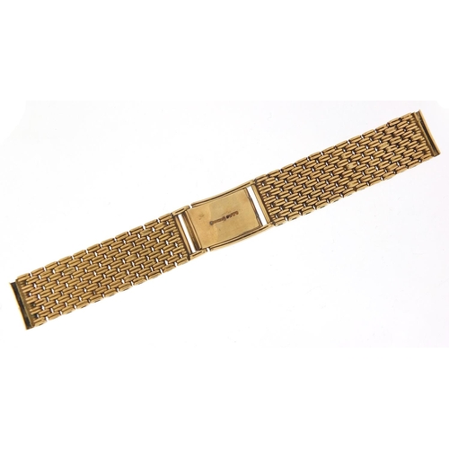 58 - 9ct gold watch strap, 15cm in length when closed, 1.7cm wide, 46.5g