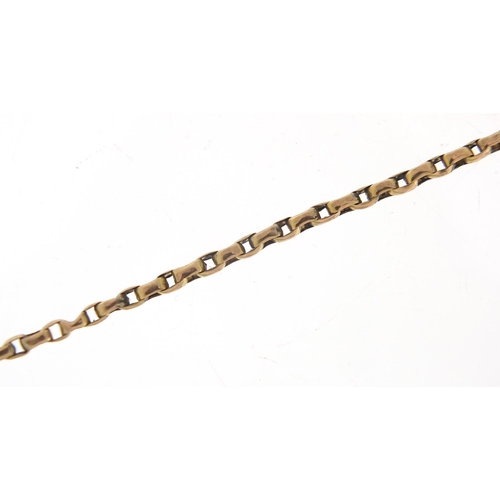 377 - Victorian 9ct rose gold necklace, 40cm in length, 5.0g