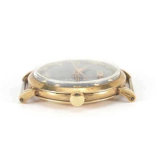 158 - Omega, gentlemen's 9ct gold Omega wristwatch, the movement numbered 113966298, 34mm in diameter