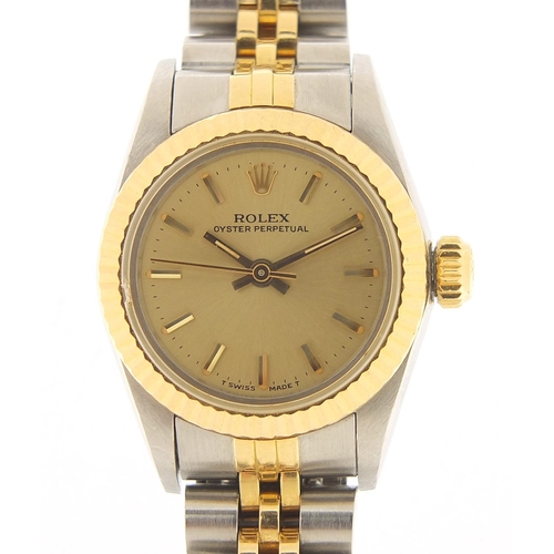 212 - Rolex, ladies Oyster Perpetual wristwatch, model number 67193, serial number 9148654, 23.5mm in diam... 