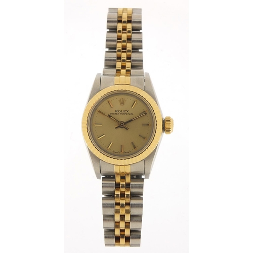 212 - Rolex, ladies Oyster Perpetual wristwatch, model number 67193, serial number 9148654, 23.5mm in diam... 