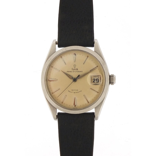 85 - Tudor, gentlemen's Prince Oysterdate automatic wristwatch, the case numbered 282163 7966, 34mm in di... 