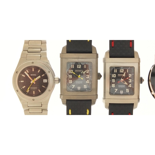 455 - Rotary Editions, five gentlemen's automatic wristwatches including series 400 and series 500