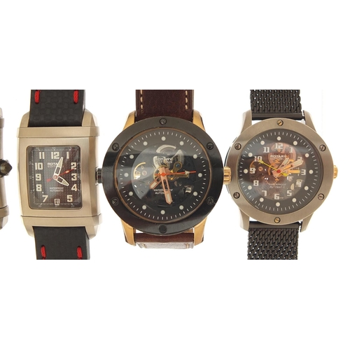 455 - Rotary Editions, five gentlemen's automatic wristwatches including series 400 and series 500