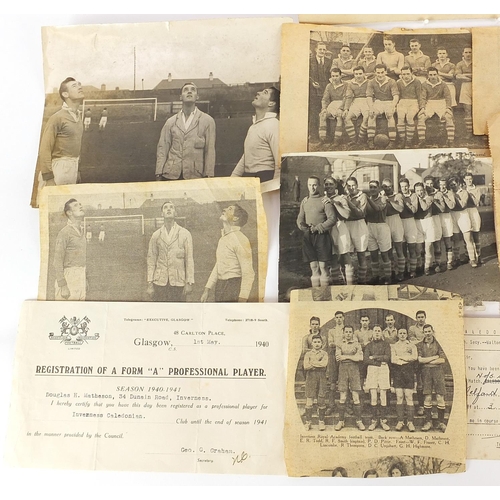 775 - Inverness Caledonian Football related ephemera and silver jewels relating to Douglas H Matheson incl... 