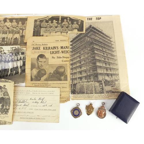 775 - Inverness Caledonian Football related ephemera and silver jewels relating to Douglas H Matheson incl... 