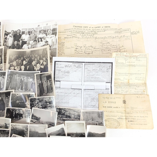 777 - Early 20th century mining ephemera relating to Thomas Holmes including photographs of mines, birth c... 