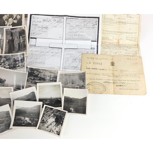 777 - Early 20th century mining ephemera relating to Thomas Holmes including photographs of mines, birth c... 