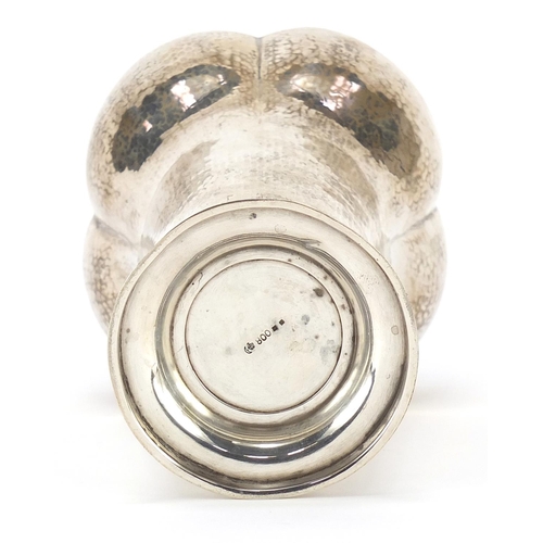 767 - Olympic interest German silver trophy with planished decoration, previously owned by George Nicol, 4... 