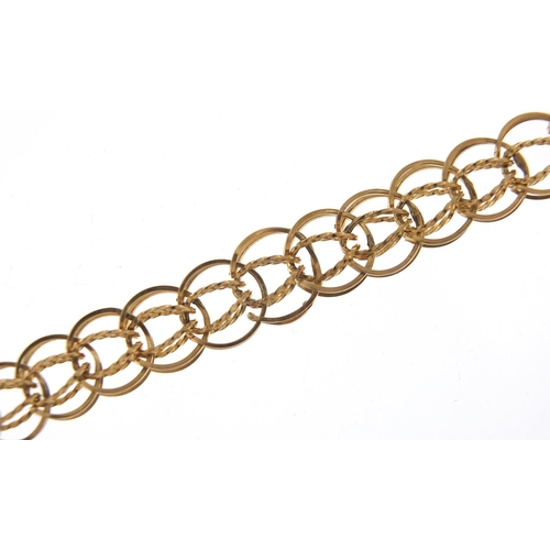 330 - 10ct gold multi link bracelet, 16cm in length, 13.5g