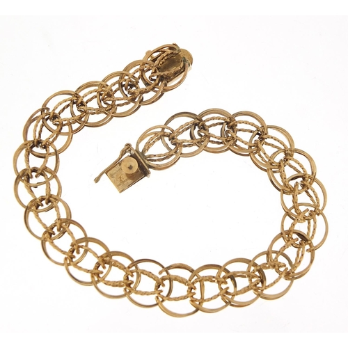 330 - 10ct gold multi link bracelet, 16cm in length, 13.5g