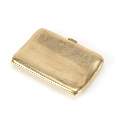 72 - S Blanckensee & Son Ltd, Victorian 9ct gold cigarette case, Birmingham 1896, 8cm wide, 47.5g