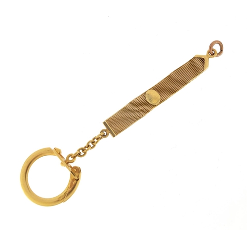 92 - 18ct gold keychain, 10cm in length, 12.0g