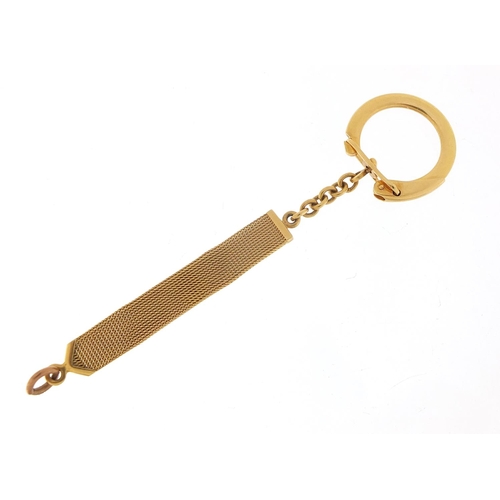 92 - 18ct gold keychain, 10cm in length, 12.0g