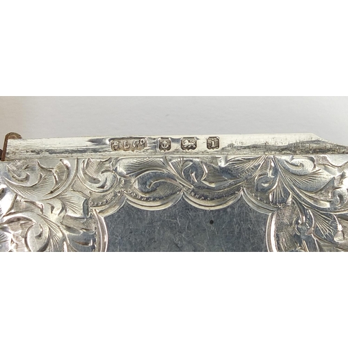 557 - Two large Edwardian silver vestas with engine turned and engraved decoration, Birmingham hallmarks, ... 