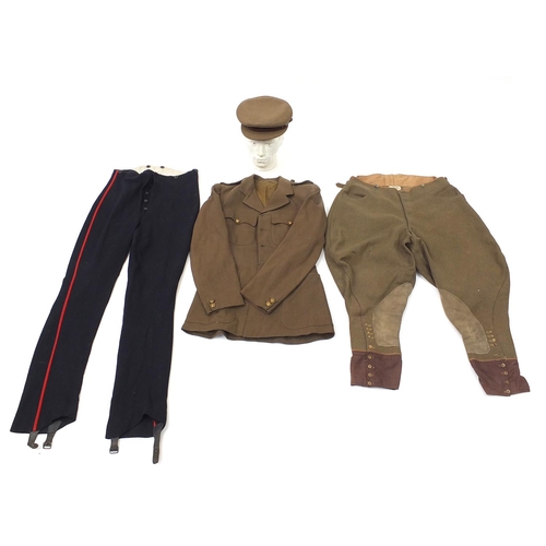 3505 - British military uniform including a peaked cap with Thomas & Stone label to the interior