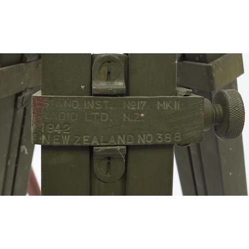 3519 - Two military interest floor standing tripods/stands including MO17 MKII dated 1942, the largest 101c... 