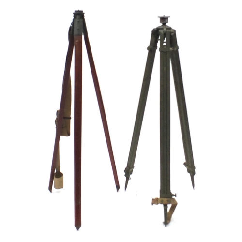 3519 - Two military interest floor standing tripods/stands including MO17 MKII dated 1942, the largest 101c... 