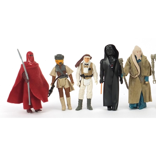 622 - Fifteen vintage Star Wars action figures with accessories including Chewbacca, Emperor's Royal Guard... 